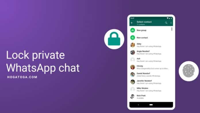 Lock private whatsapp chat