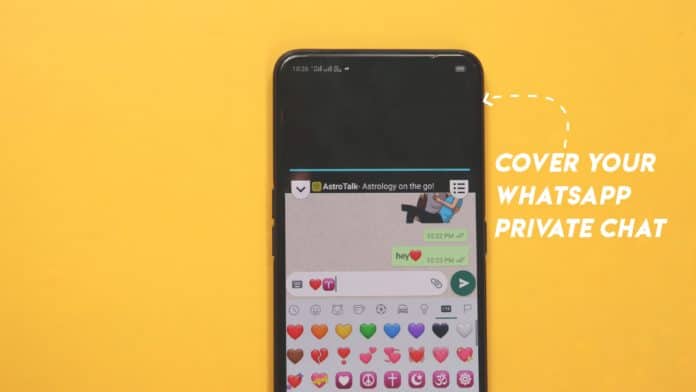 How to cover WhatsApp chat screen
