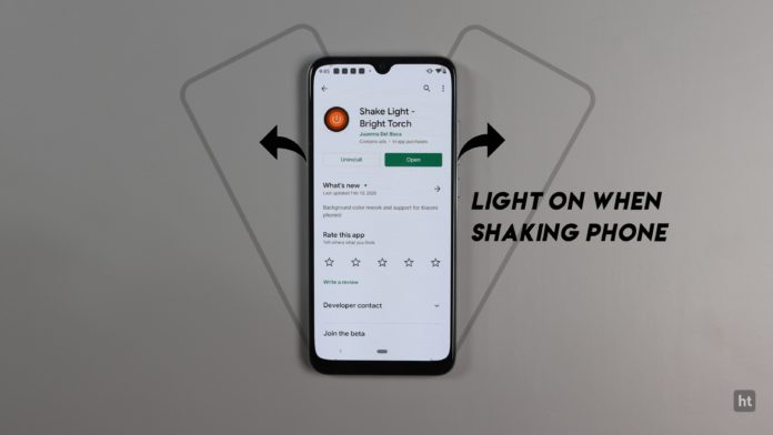 Turn on/off your phone Flashlight