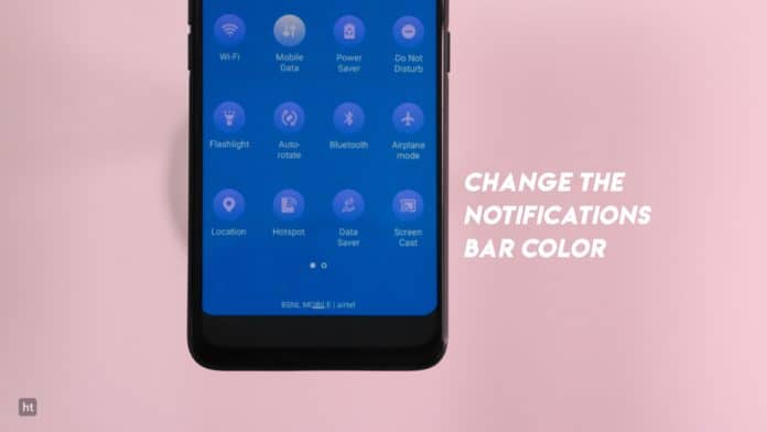 change notification bar theme