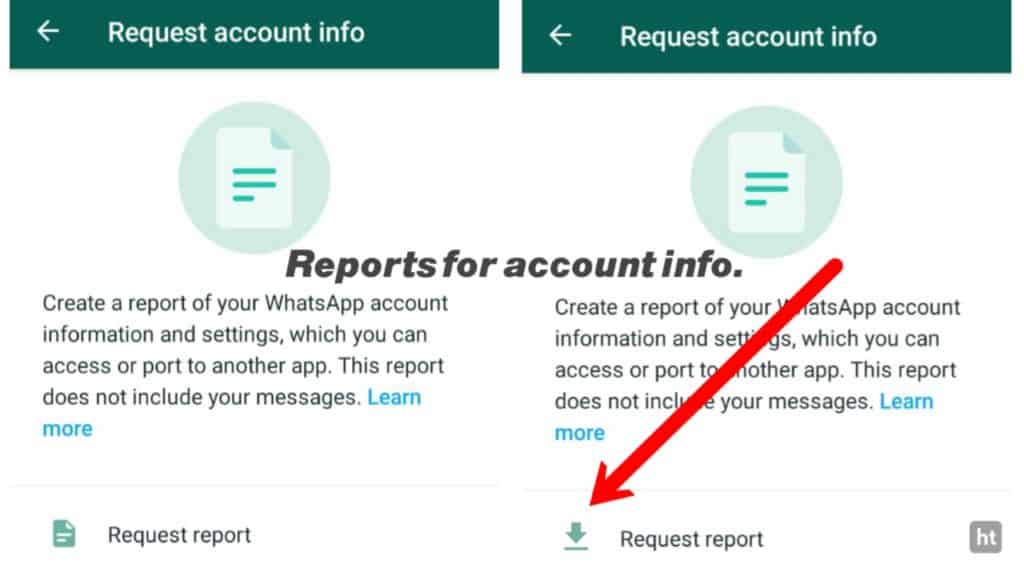 How to request a report of your account information on WhatsApp?