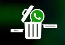 Delete WhatsApp message