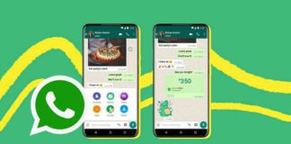 WhatsApp new payment chat shortcut