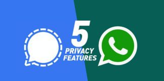 WhatsApp and Signal five privacy features