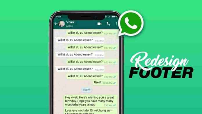 WhatsApp redesigned media footer