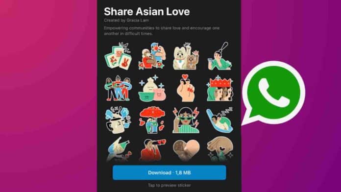 WhatsApp New ASIAN Love Sticker