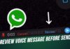 WhatsApp new Review Voice messages