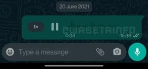 WhatsApp new Waveforms for Voice messages Image Credit: WABetaInfo