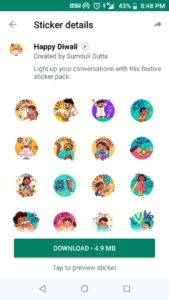 WhatsApp New Happy Diwali Sticker