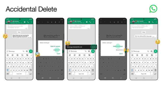 WhatsApp rolling out New Undo Delete for me, Image Credit: Will Cathcart