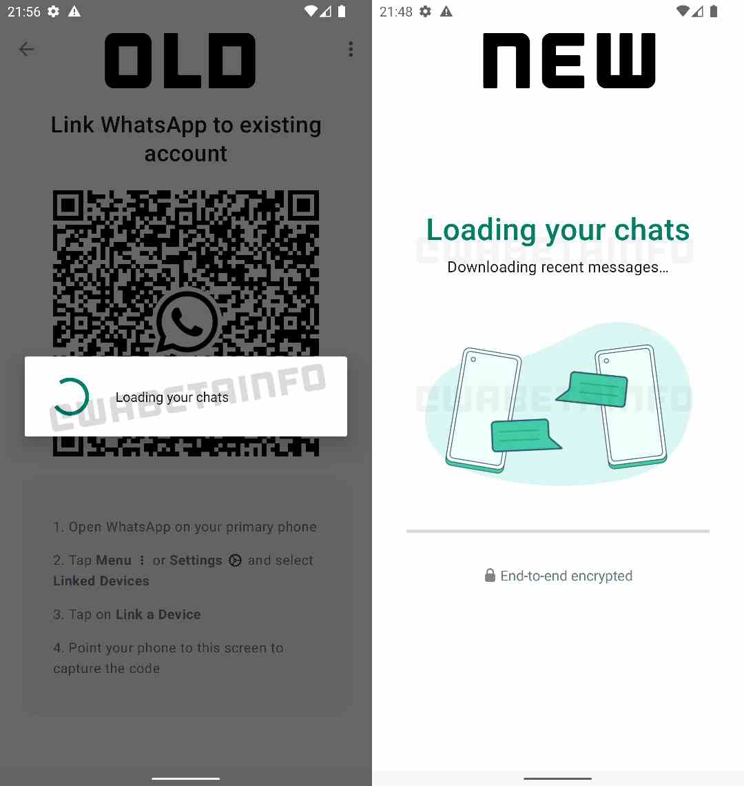 WhatsApp new Interface Loading your Chats, Image Credit: WABetaInfo