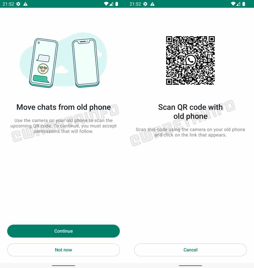 WhatsApp new process to transfer Chat, Image Credit: WABetaInfo