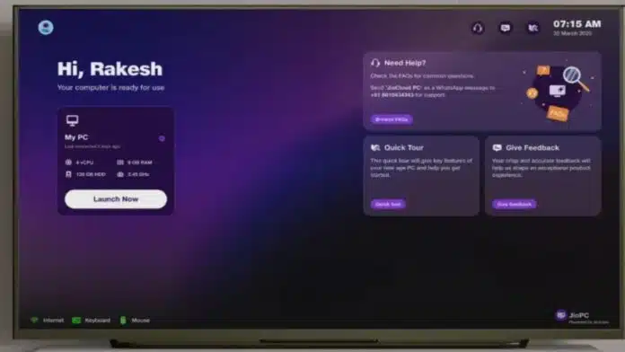 Turn TV Into a Virtual Computer with JioPC