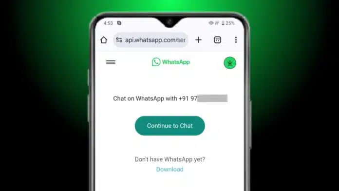 How to send WhatsApp messages without saving number