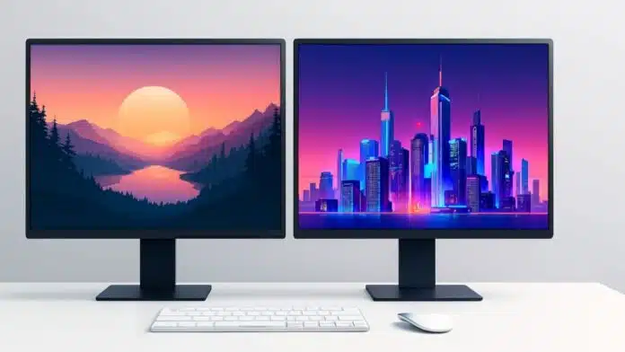 Set Up Dual Monitors with Different Wallpapers